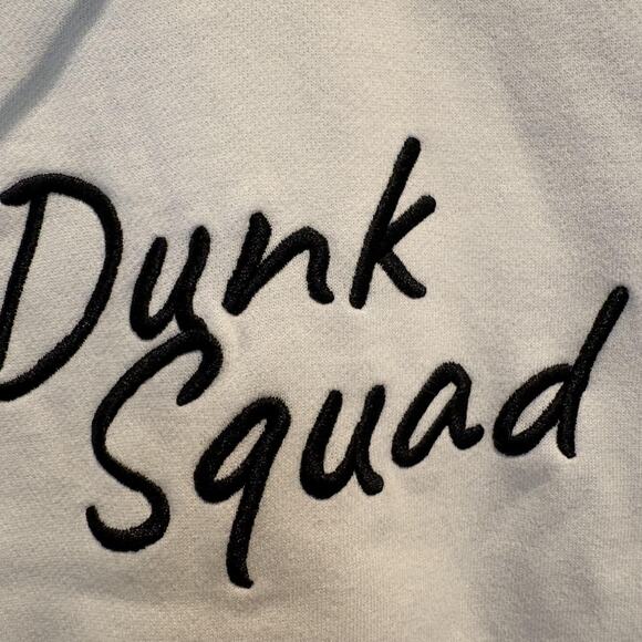 Dunk Squad Hoodie Mens Medium Basketball Embroidered Graphic Pullover Sweatshirt - Picture 5 of 11
